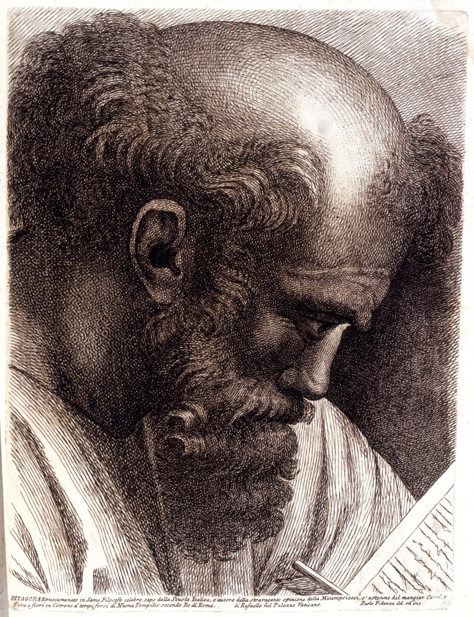 PITHAGORAS. 1757-1760 (rycina) autorstwa Paolo Fidanza