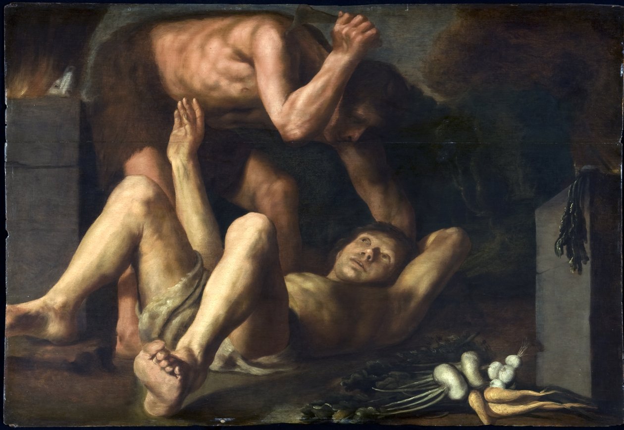 Kain i Abel, ok. n.e. 1610 autorstwa Paolo Guidotti