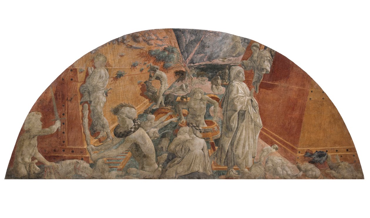 Osiadanie powodzi i wód, c. 1440. autorstwa Paolo Uccello