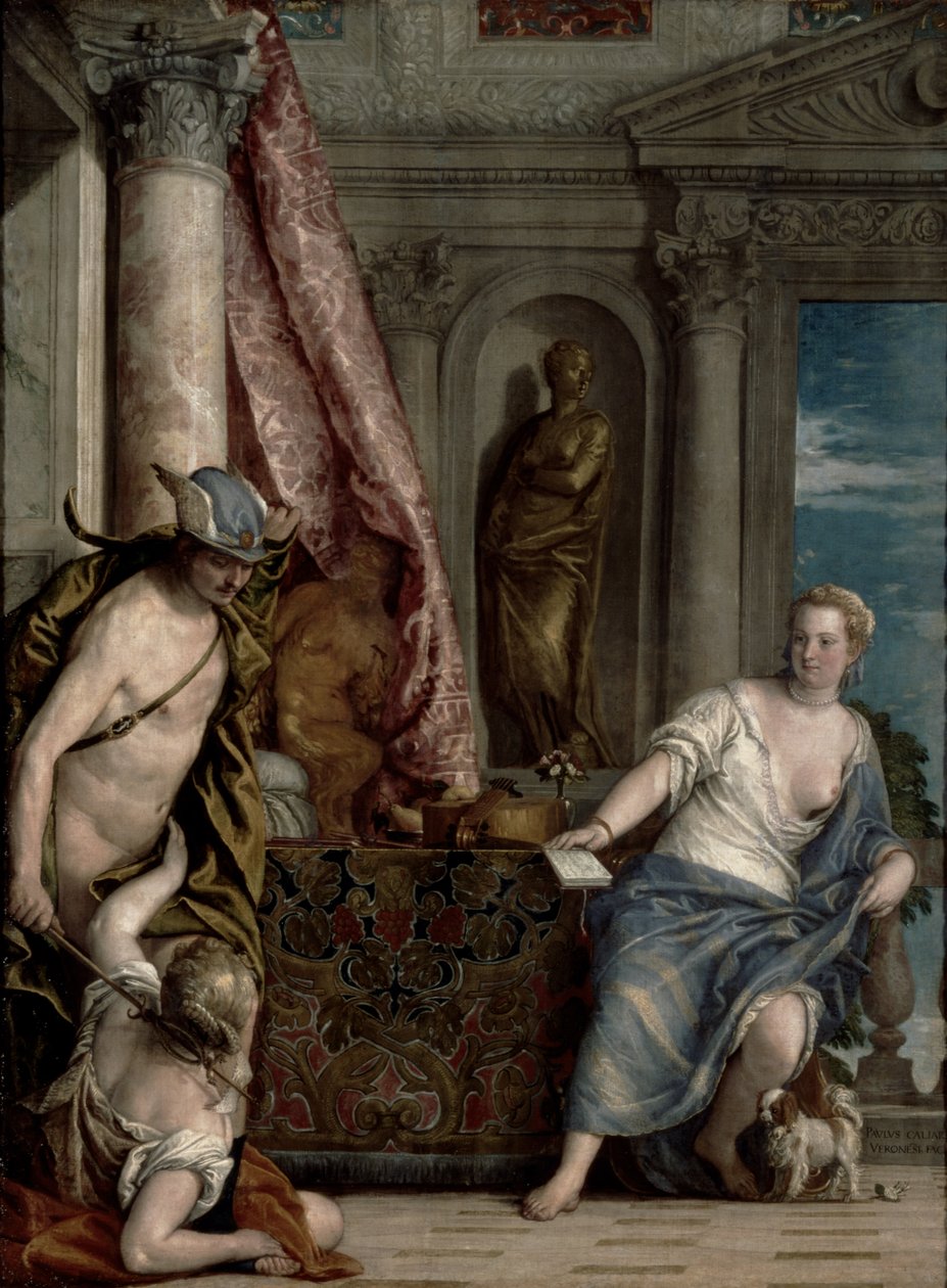Hermes, Herse i Aglauros, ok. 1576-84 autorstwa Paolo Veronese
