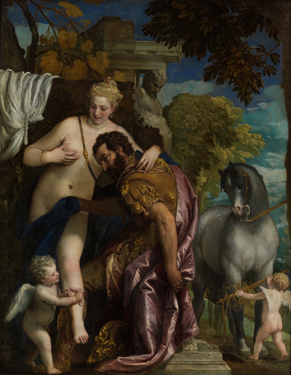 Mars i Wenus zjednoczeni miłością, 1570. autorstwa Paolo Veronese