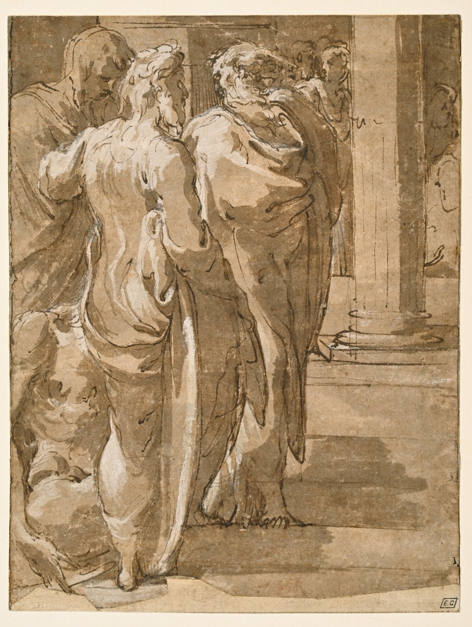 Uzdrowienie Kulawego (?) autorstwa Parmigianino