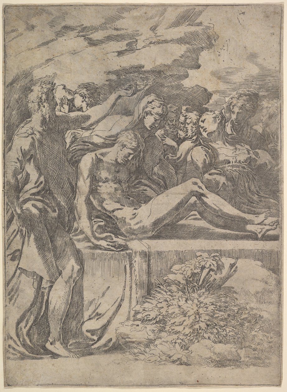 Złożenie do grobu 1527-30. autorstwa Parmigianino