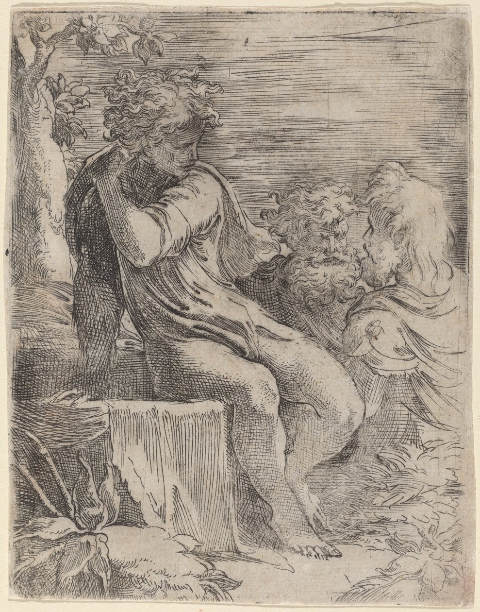 Chłopiec i Dwóch Starców autorstwa Parmigianino