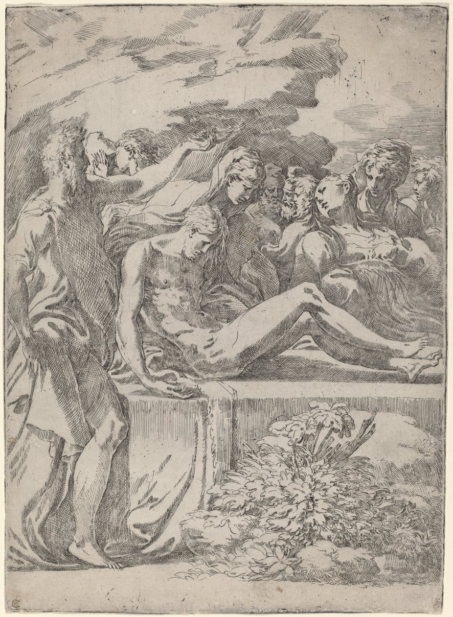 Złożenie do grobu autorstwa Parmigianino