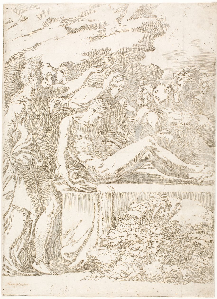 Złożenie do grobu autorstwa Parmigianino