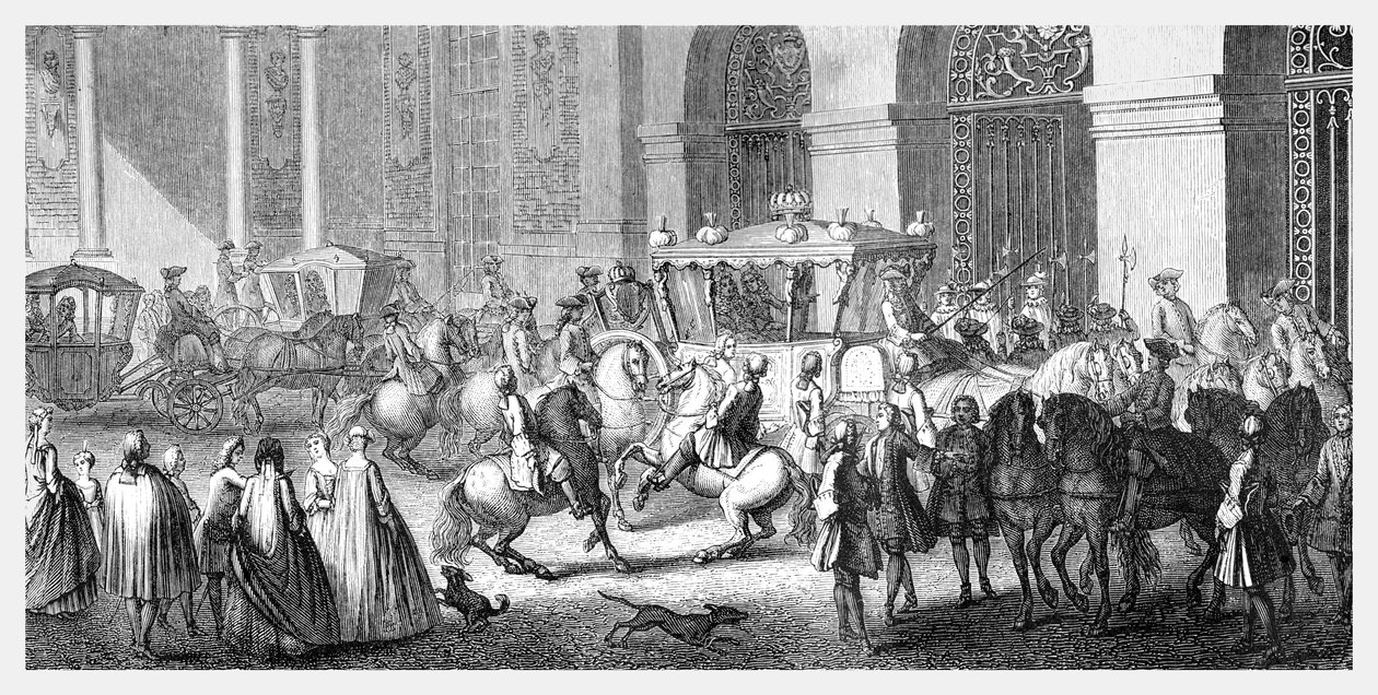 Przyjęcie ambasadora w Wersalu, 1885. autorstwa Parrocel
