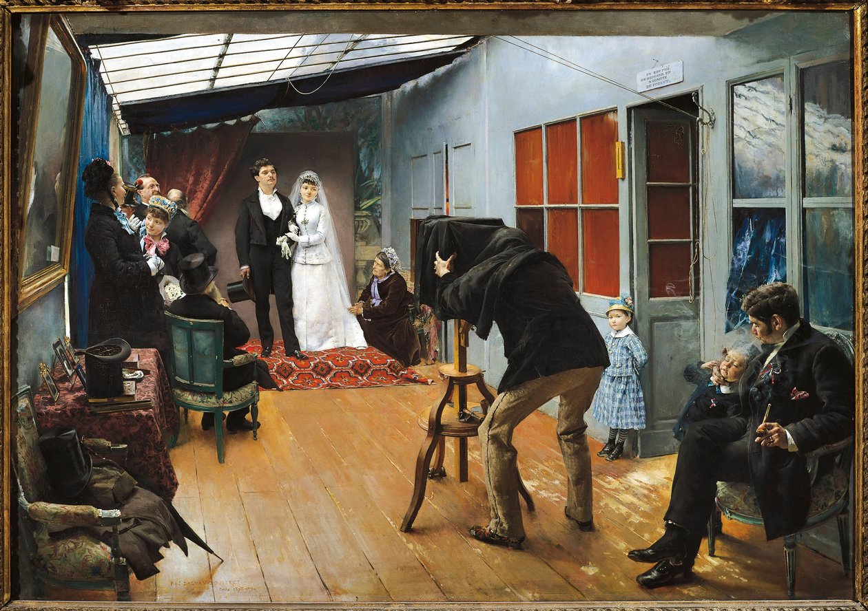 Ślub u Fotografa autorstwa Pascal Adolphe Jean Dagnan Bouveret