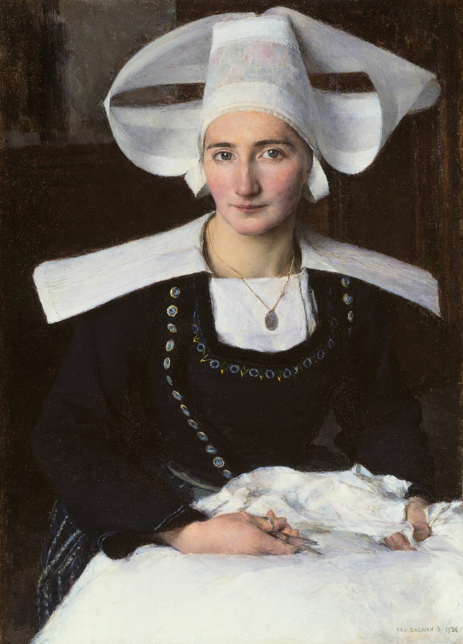 Kobieta z Bretanii, 1886. autorstwa Pascal Adolphe Jean Dagnan Bouveret