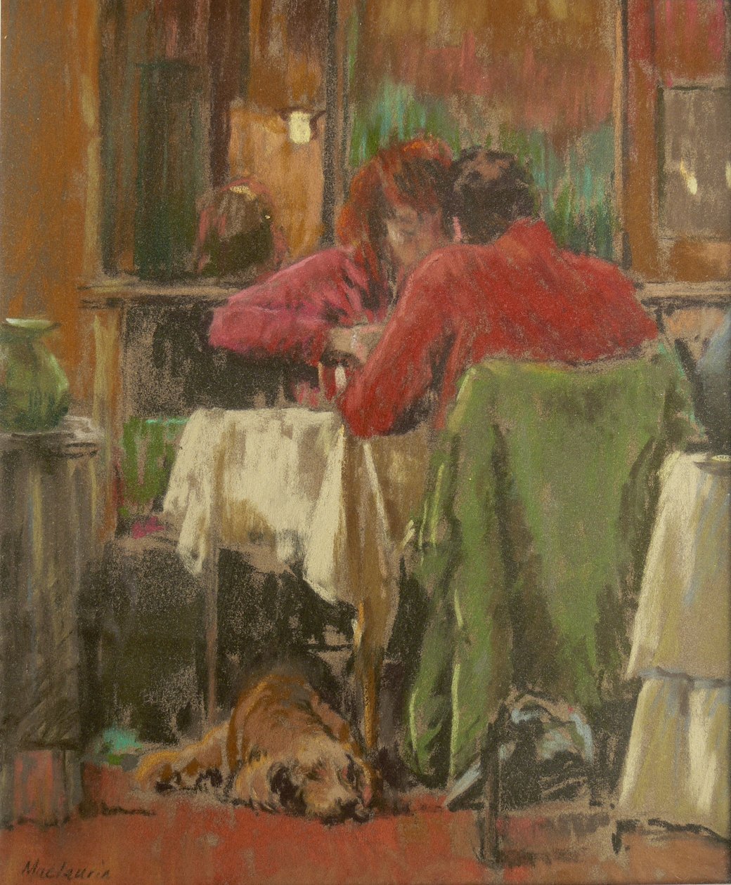 Bistro w Beziers, 2007 autorstwa Pat Maclaurin