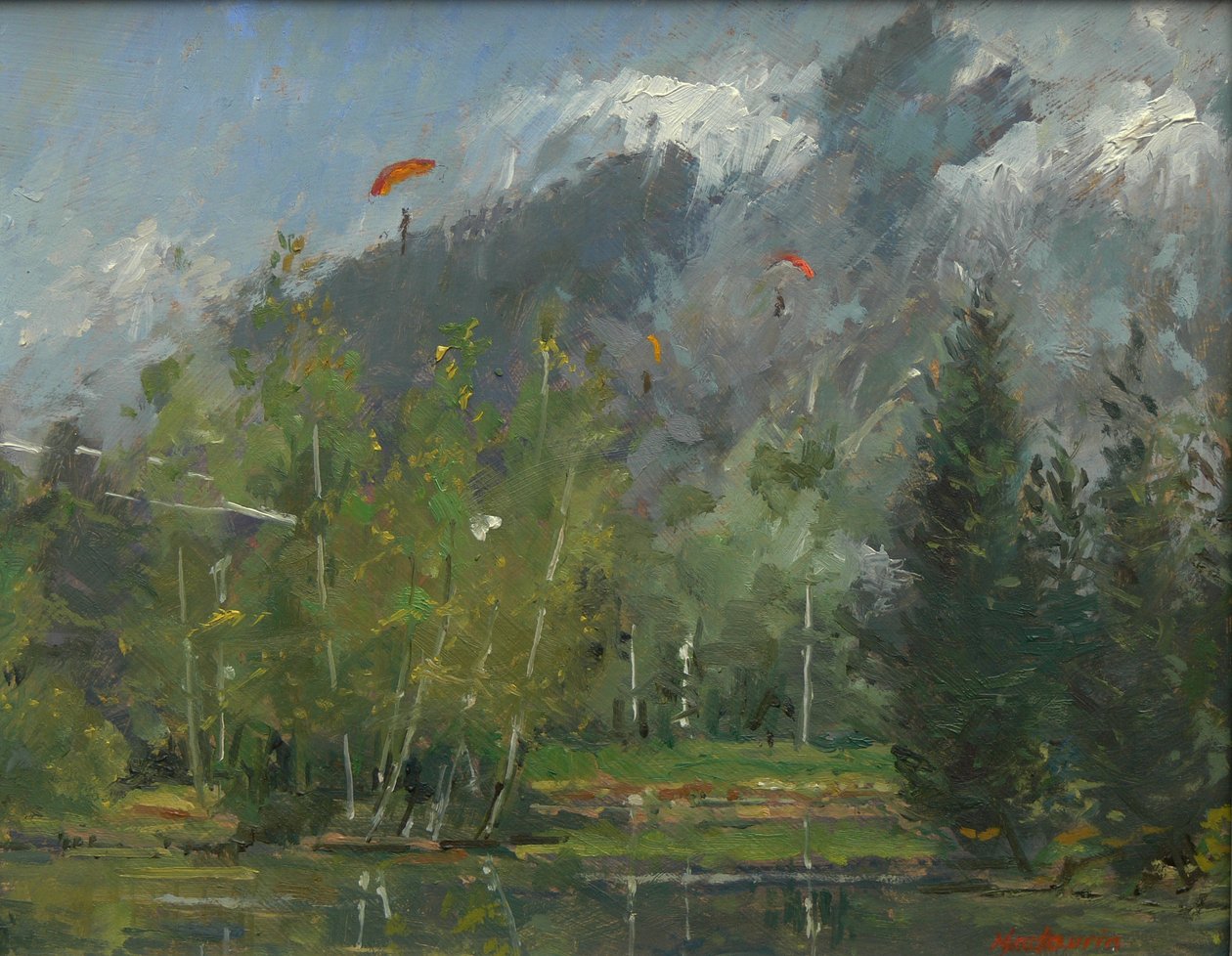 Lotni w Chamonix, 2007 autorstwa Pat Maclaurin