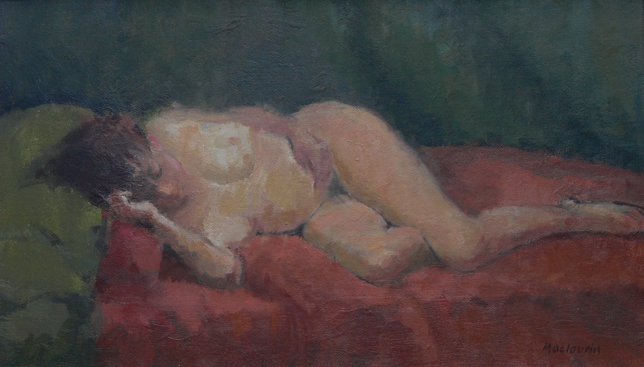 Akt na czerwono i zielono, 2009 autorstwa Pat Maclaurin