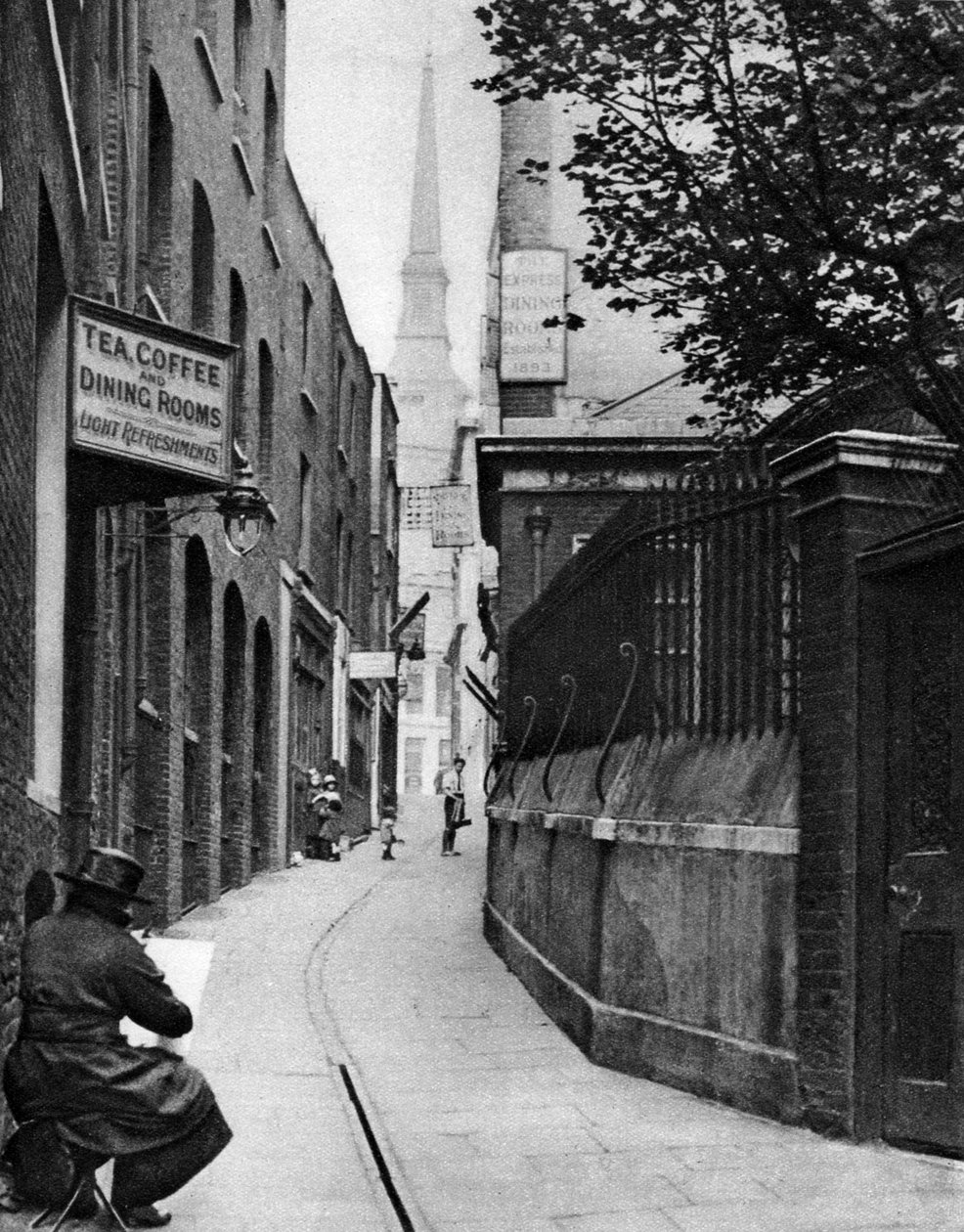 Huggin Lane, Londyn, 1926-1927. autorstwa Paterson