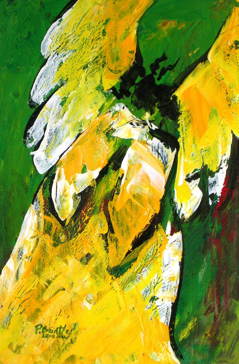 Anioł rozkoszy, 2010 (akryl na drewnie) autorstwa Patricia Brintle