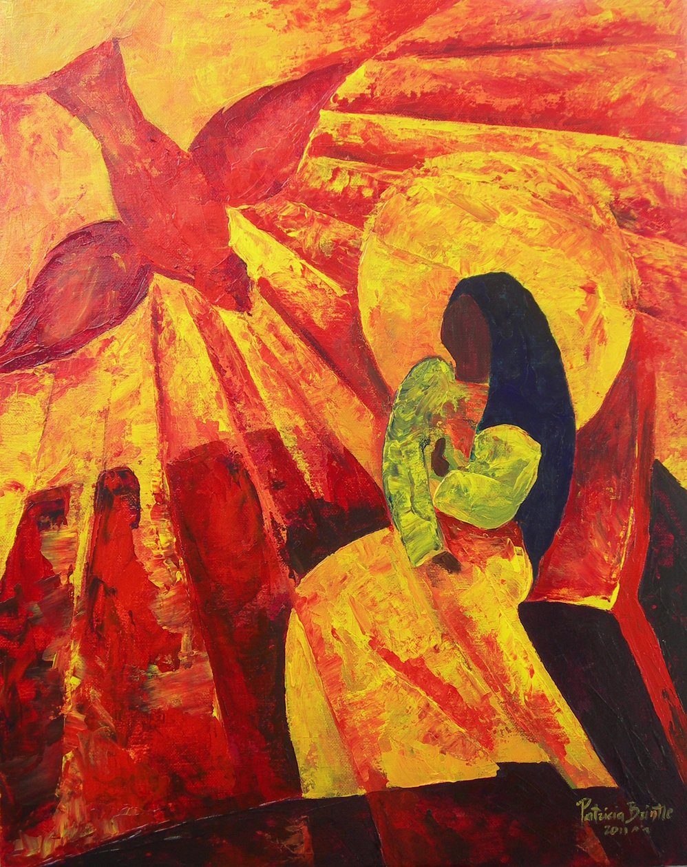 Zwiastowanie, 2011 (akryl na płótnie) autorstwa Patricia Brintle