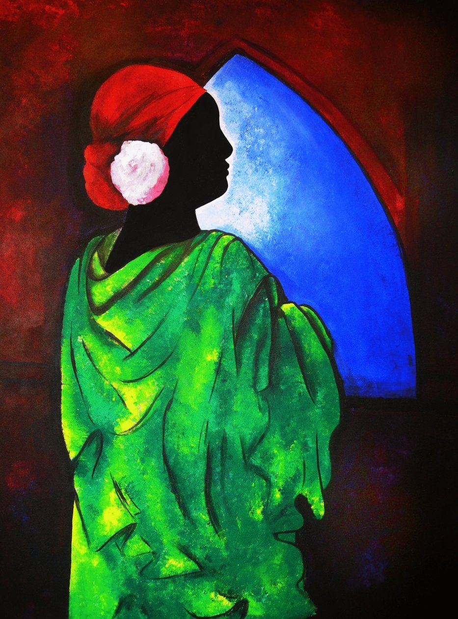 Camelia Rose, 2008 (akryl na płótnie) autorstwa Patricia Brintle