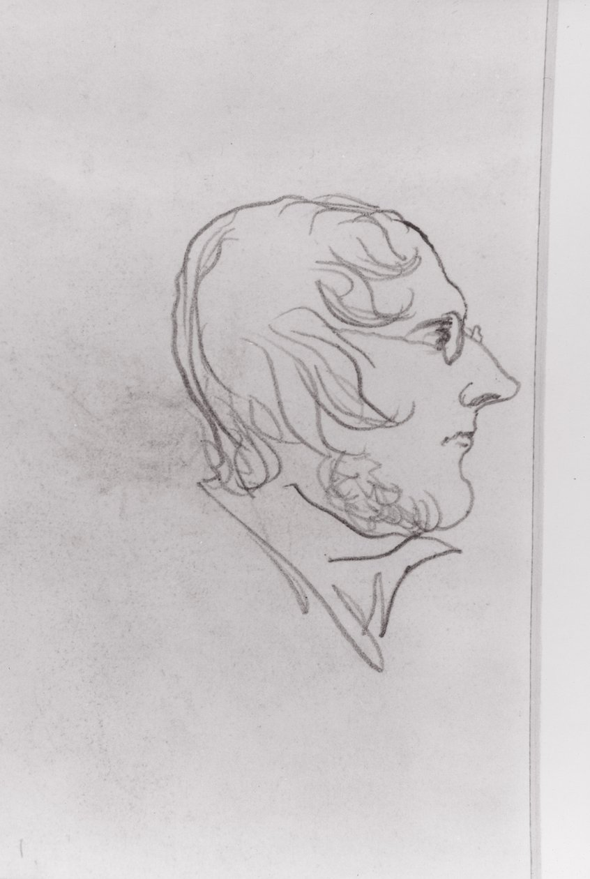 Autoportret w profilu autorstwa Patrick Branwell Bronte