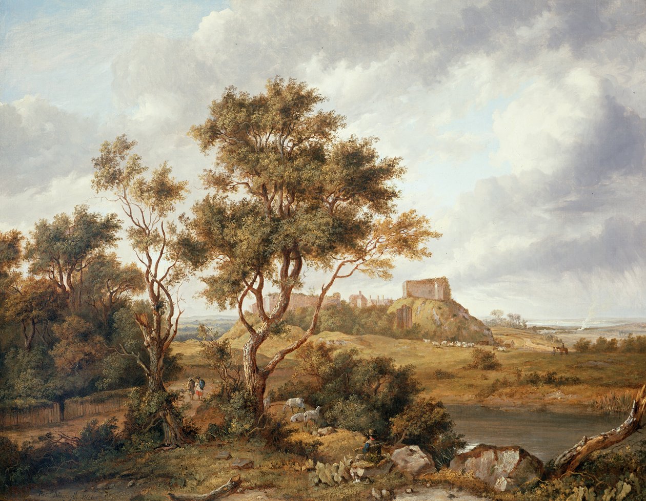 Zamek Carisbrooke, Wyspa Wight autorstwa Patrick Nasmyth