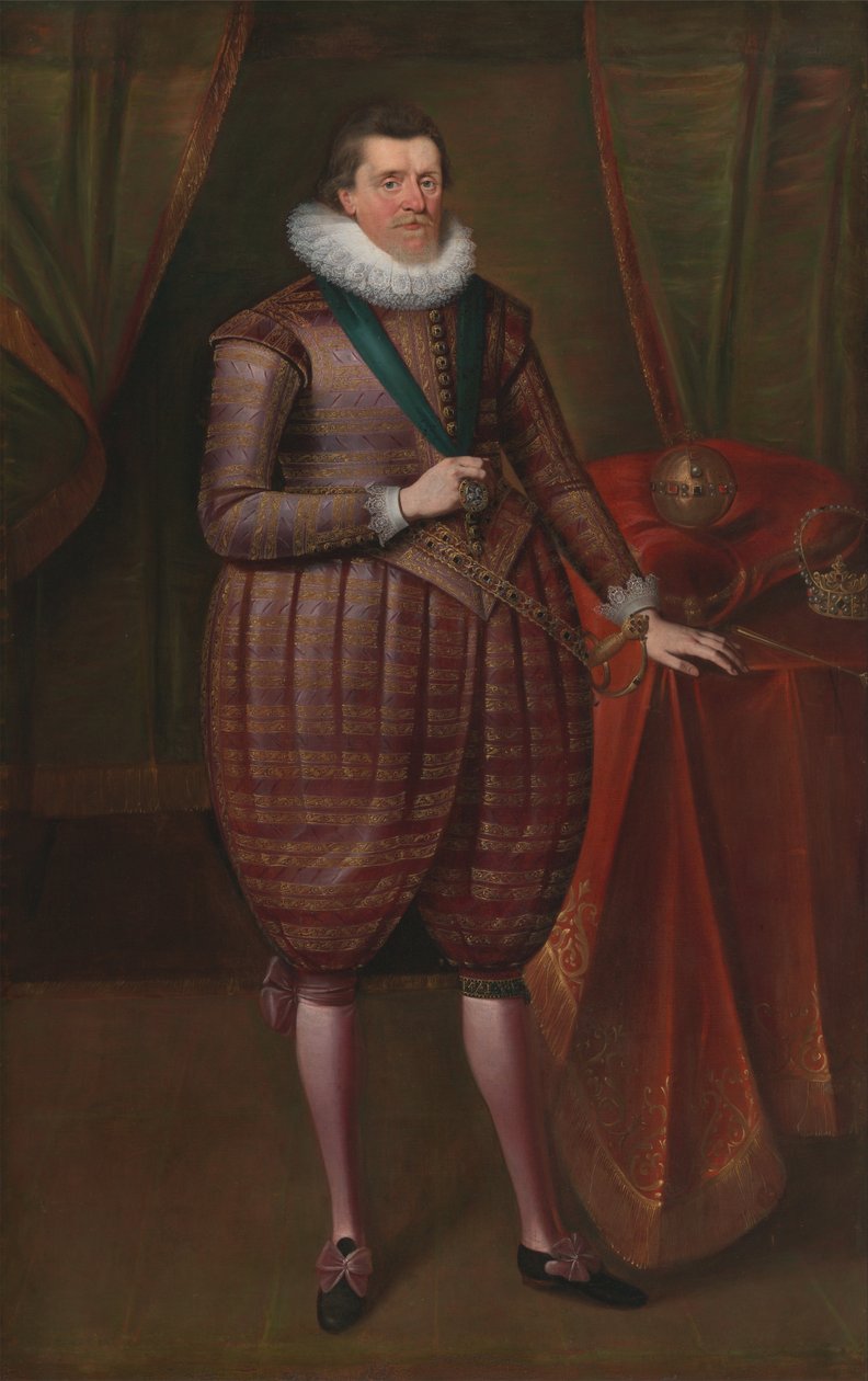 Jakub I z Anglii ( Jakub VI Szkocji ) autorstwa Paul van Somer