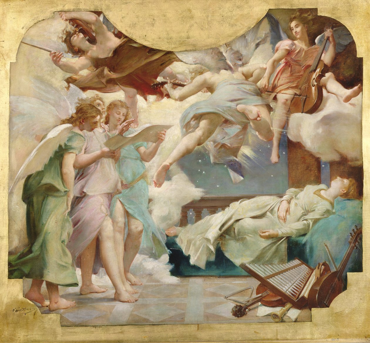 Sen św. Cecylii autorstwa Paul Baudry