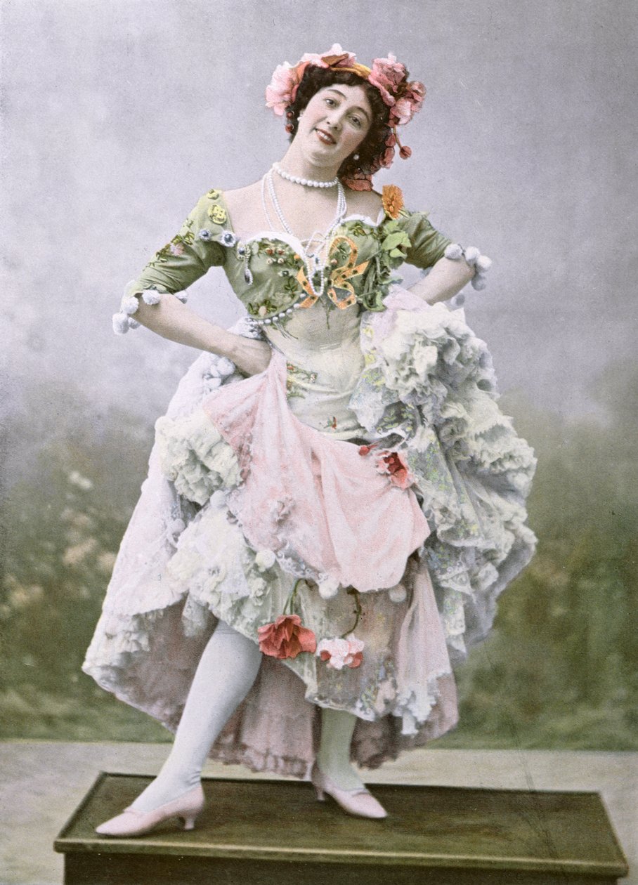 Portret „La Belle Otero” jako Mercedesa w „Une Fete a Seville”, Theatre Marigny, Paryż, 1900 (zdjęcie kolorowe) autorstwa Paul Boyer