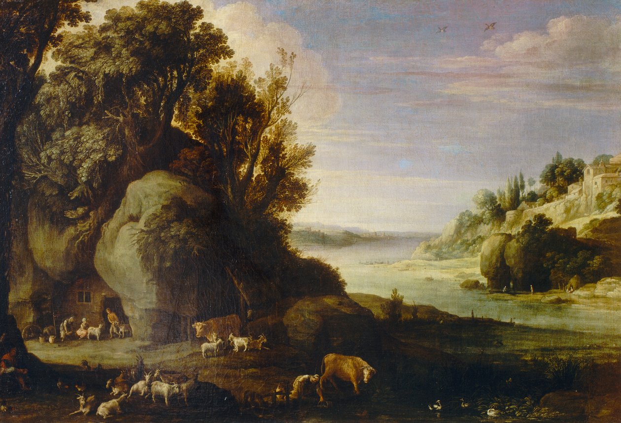 Krajobraz ze stadami i pasterzami autorstwa Paul Bril