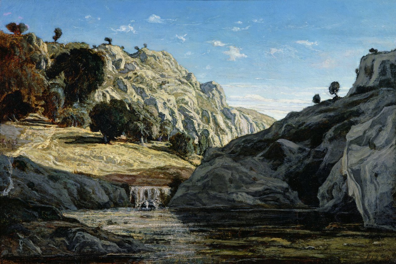 Wspomnienia wąwozu Ollioules, 1861 autorstwa Paul Camille Guigou