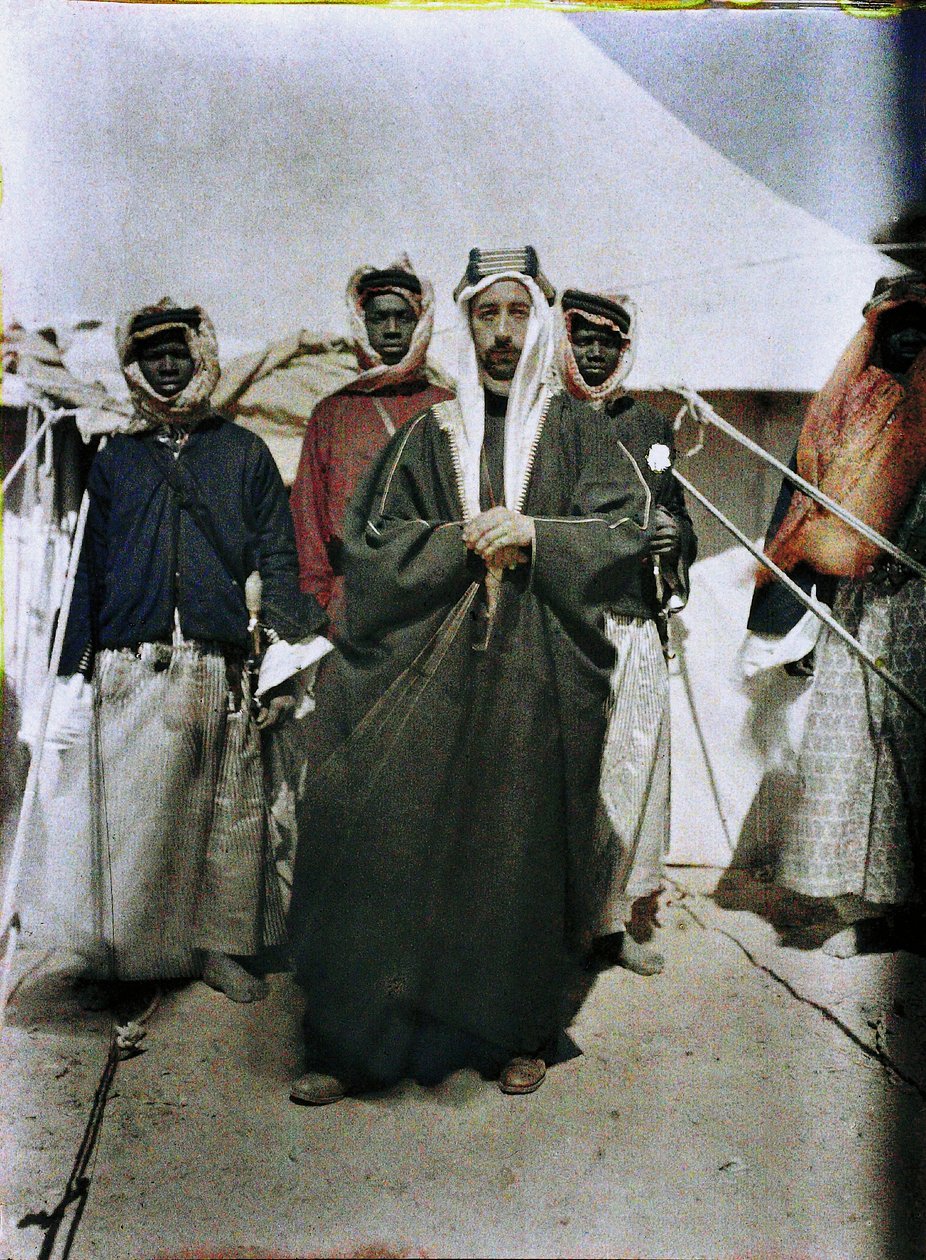Faisal I Iraku, Bliski Wschód, 1917 (autochrom) autorstwa Paul Castelnau