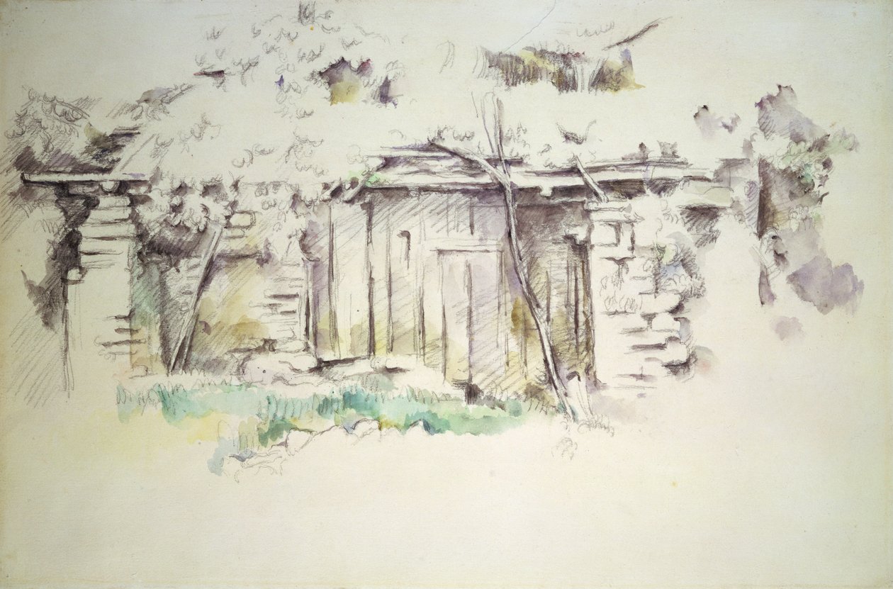 Szopa, ok.1880 (ołówek i wc) autorstwa Paul Cézanne