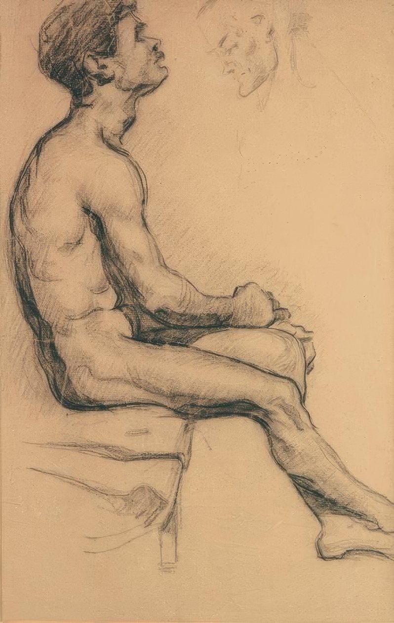 Nagie studium czarnego mężczyzny autorstwa Paul Cézanne