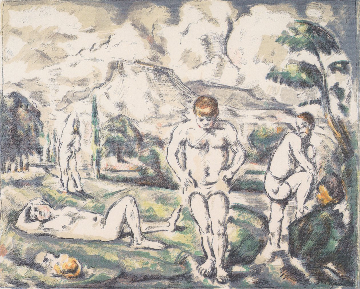 Kąpielowy autorstwa Paul Cézanne
