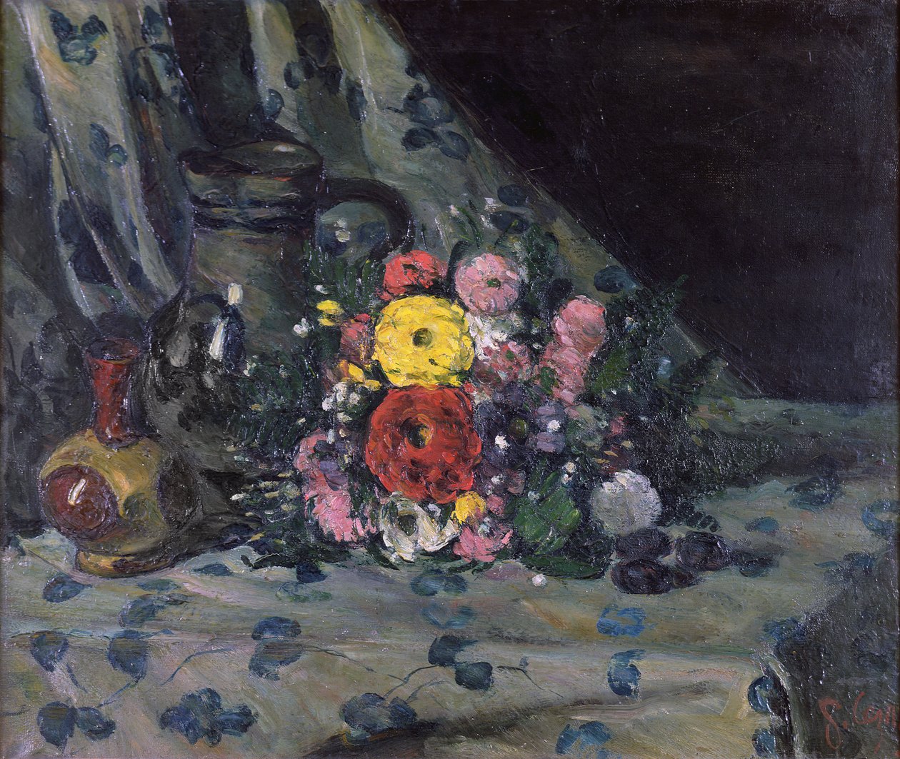 Bukiet żółtych dalii, ok. 1873 r. autorstwa Paul Cézanne