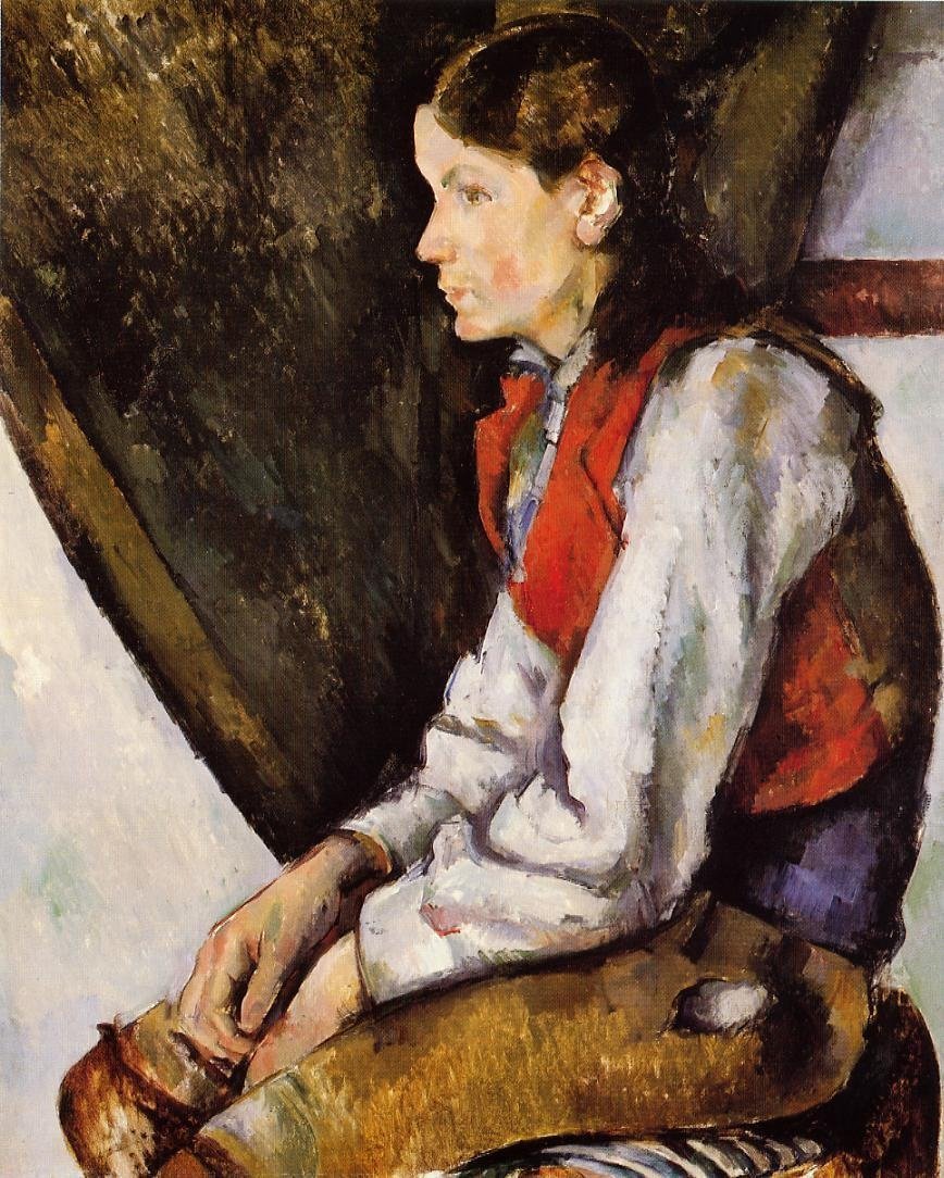 Chłopiec w czerwonej kamizelce autorstwa Paul Cézanne