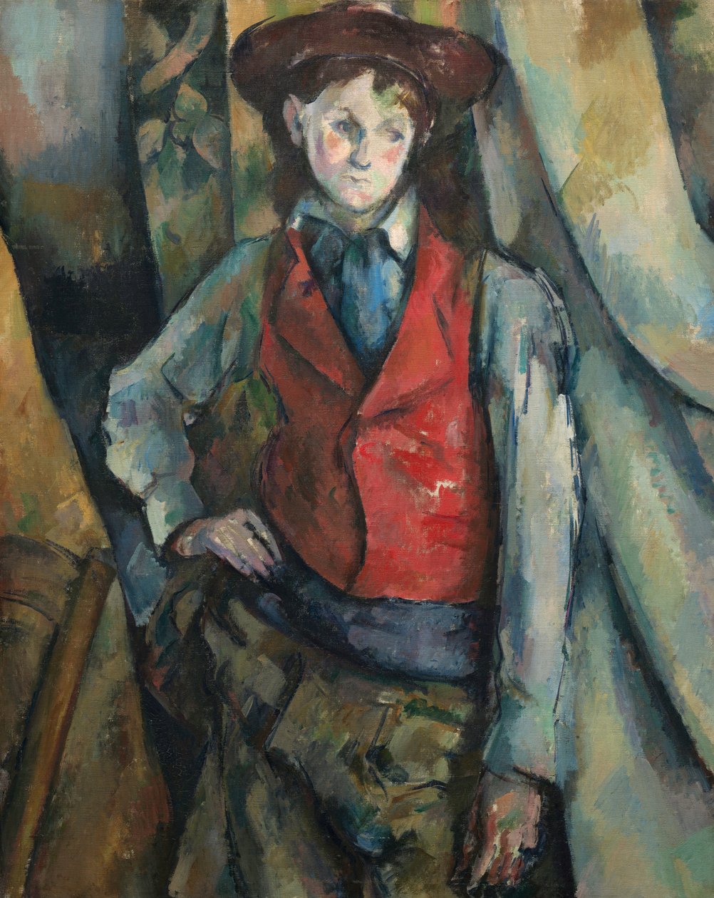 Chłopiec w czerwonej kamizelce autorstwa Paul Cézanne