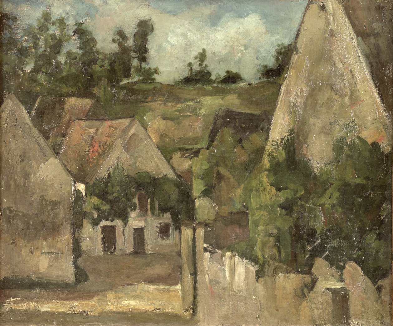 Skrzyżowanie przy Rue Remy, Auvers, c.1872 autorstwa Paul Cézanne