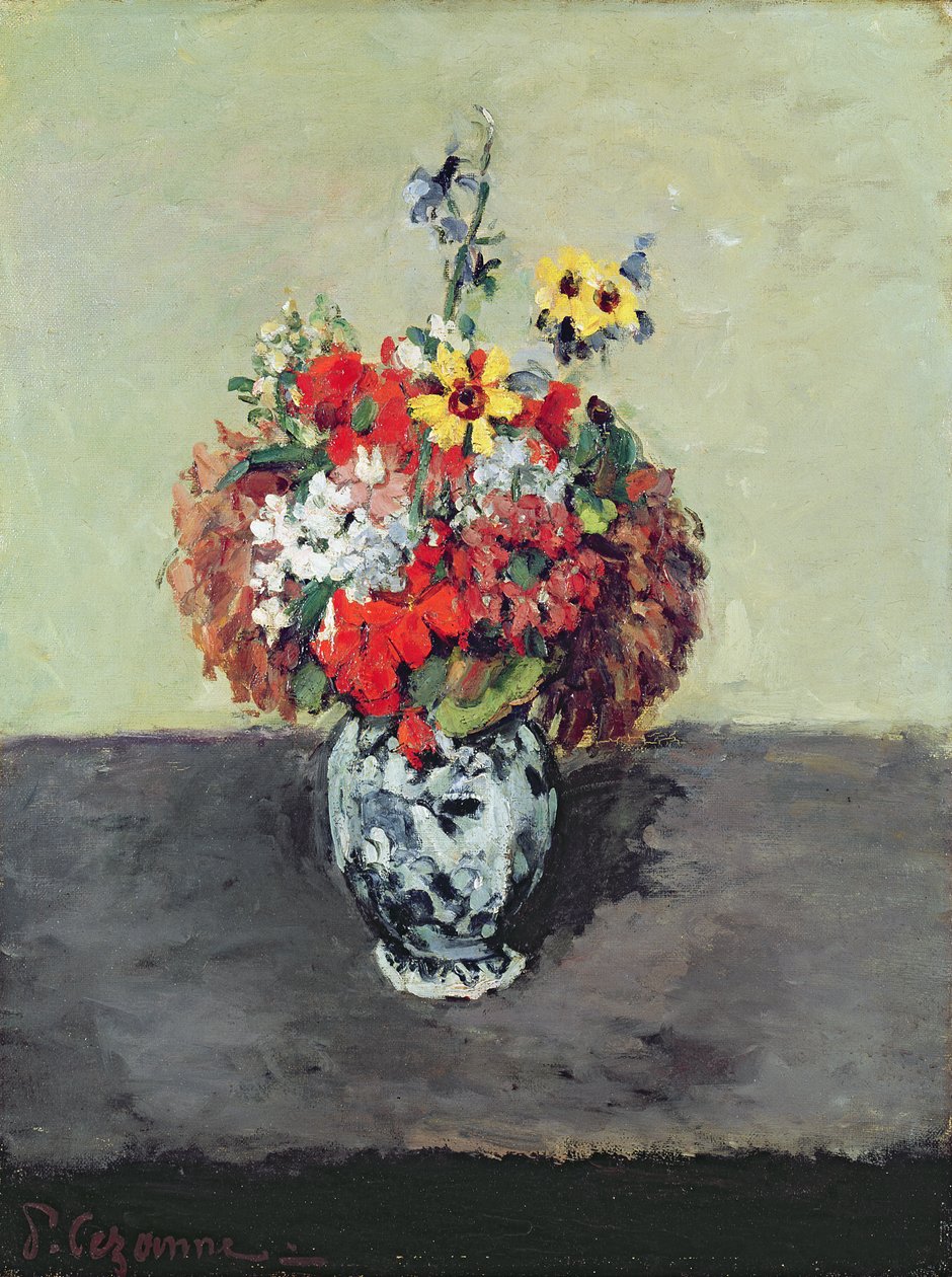 Kwiaty w wazonie Delft, ok. 1873-75 autorstwa Paul Cézanne