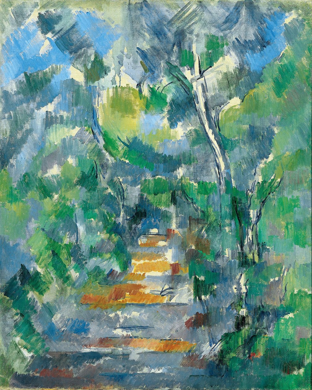 Scena leśna (ścieżka z Mas Jolie do Château noir) autorstwa Paul Cézanne