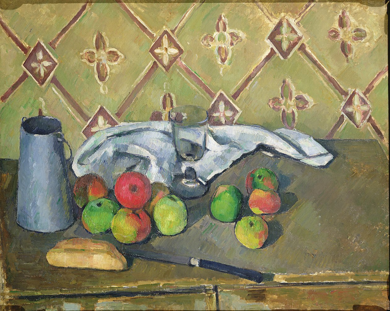 میوه، سرویټ او د شیدو جګ، c.1879-82 پولی autorstwa Paul Cézanne