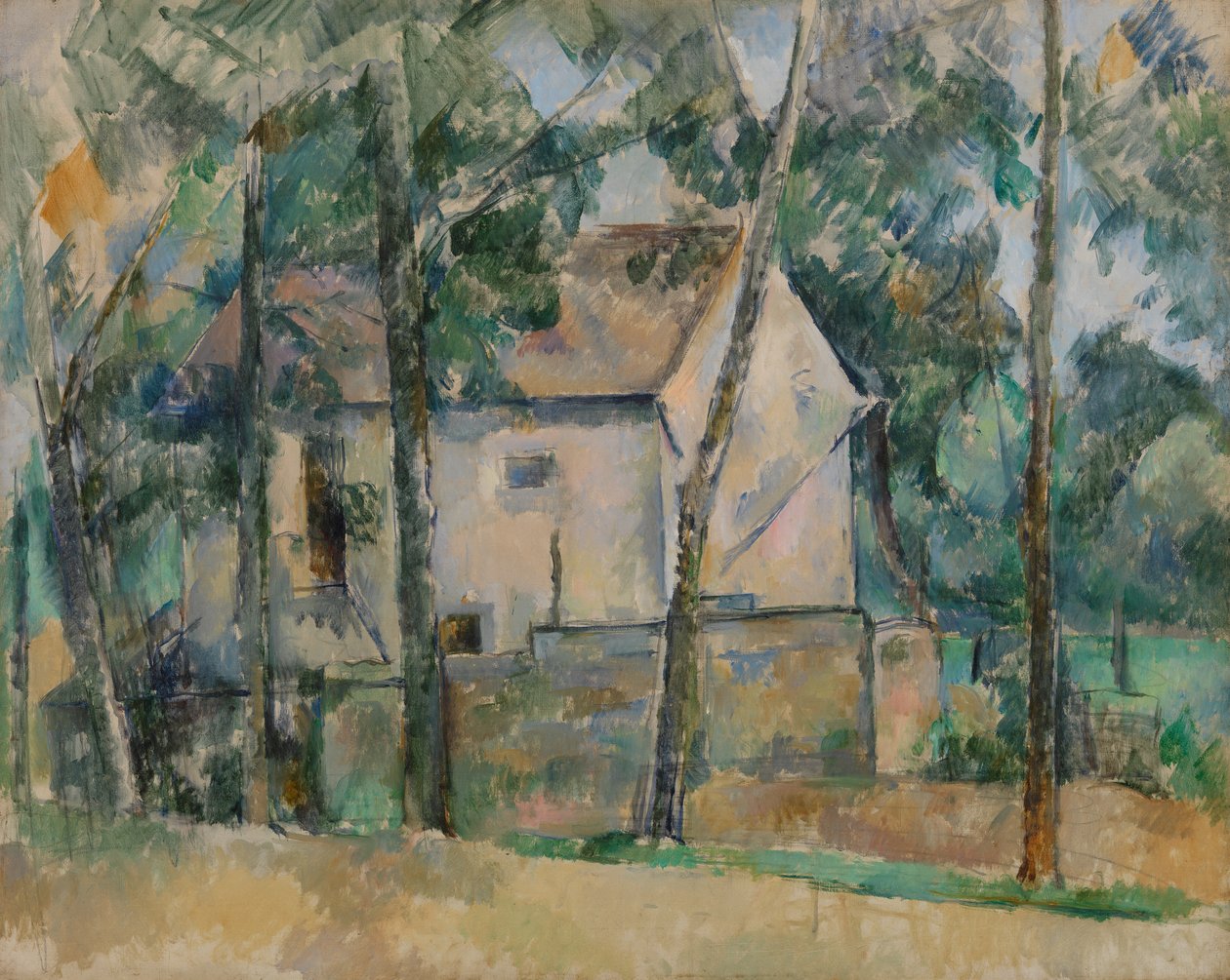 Dom i Drzewa, 1888-90 autorstwa Paul Cézanne