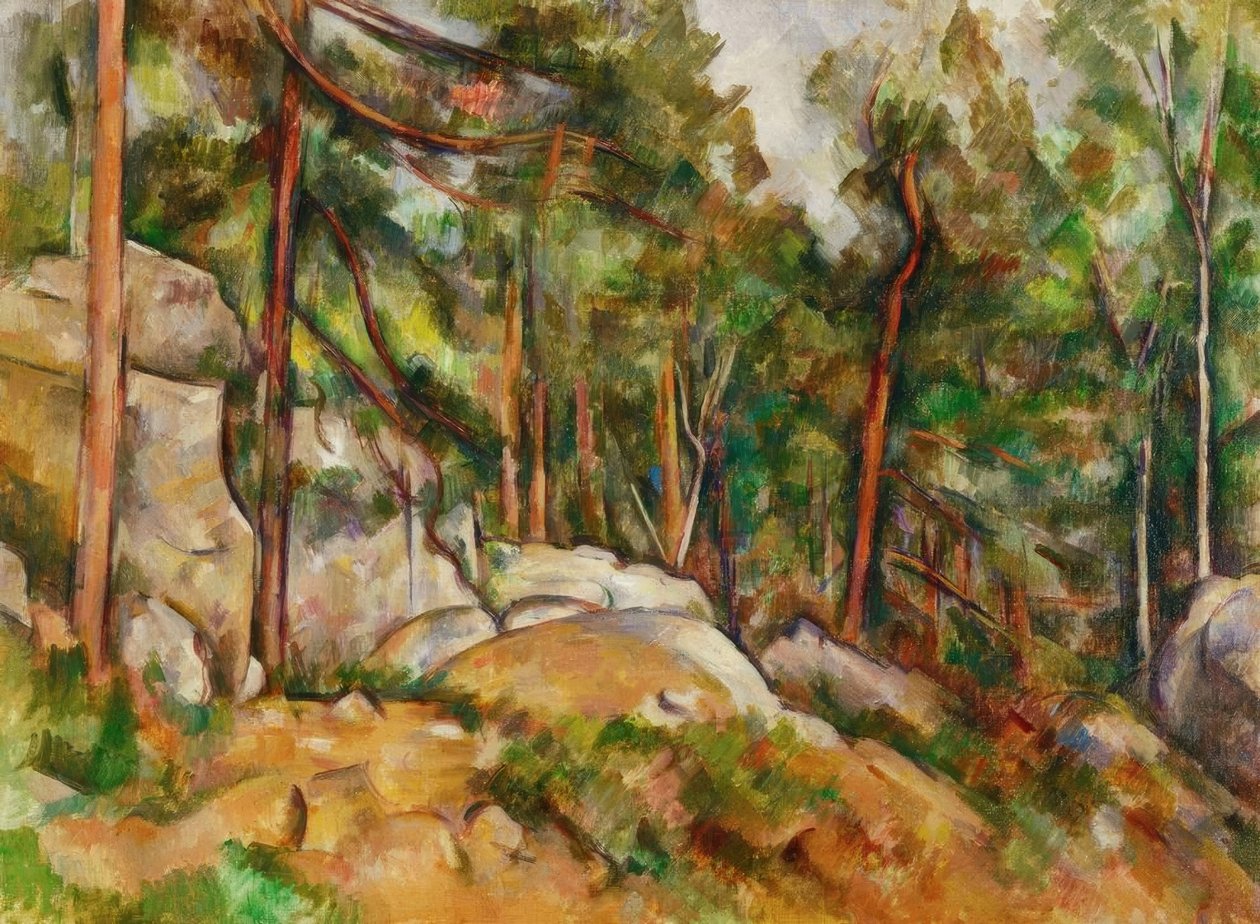 Wnętrze lasu autorstwa Paul Cézanne