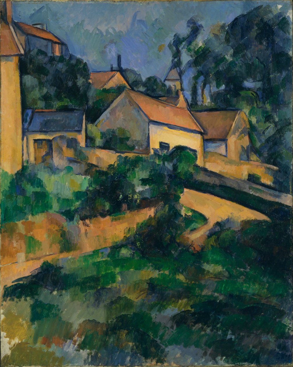 Obrotowa droga w Montgeroult autorstwa Paul Cézanne