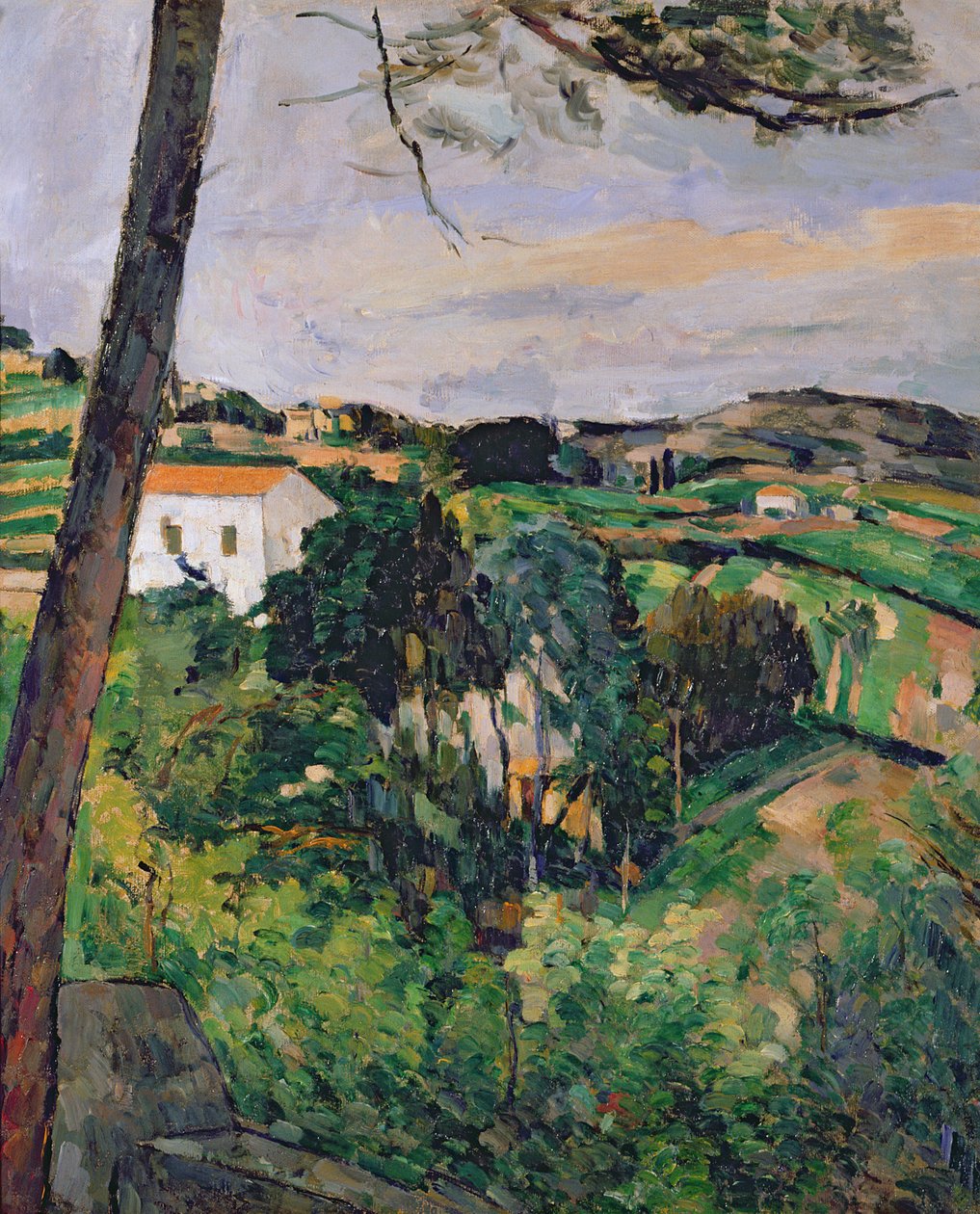 Pejzaż z czerwonym dachem lub Sosna na Estaque, 1875-76 (zob. też 287551) autorstwa Paul Cézanne