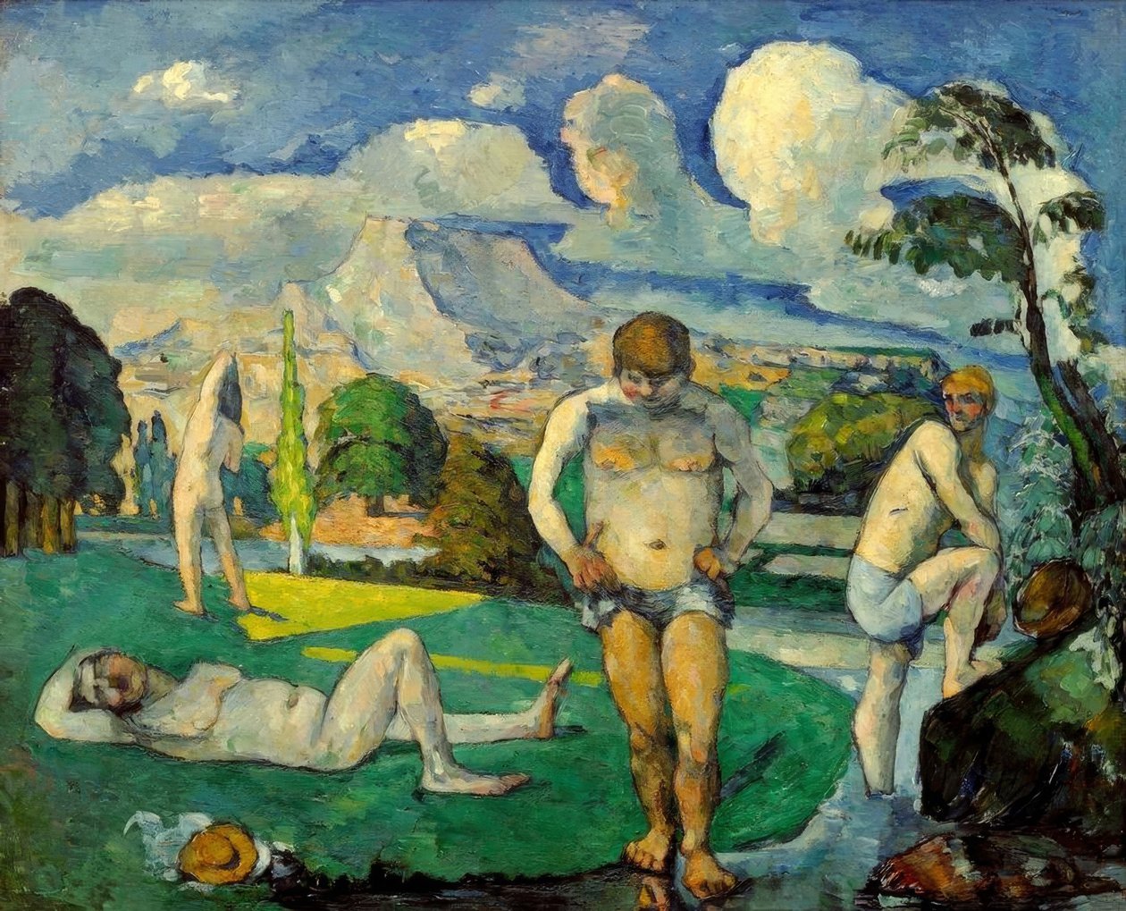 Kąpiący się w spoczynku autorstwa Paul Cézanne