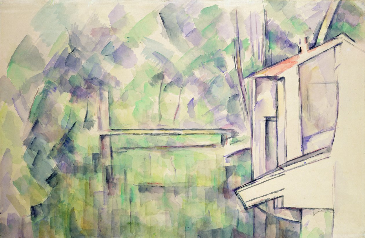 Młyn nad rzeką, 1900 r. autorstwa Paul Cézanne