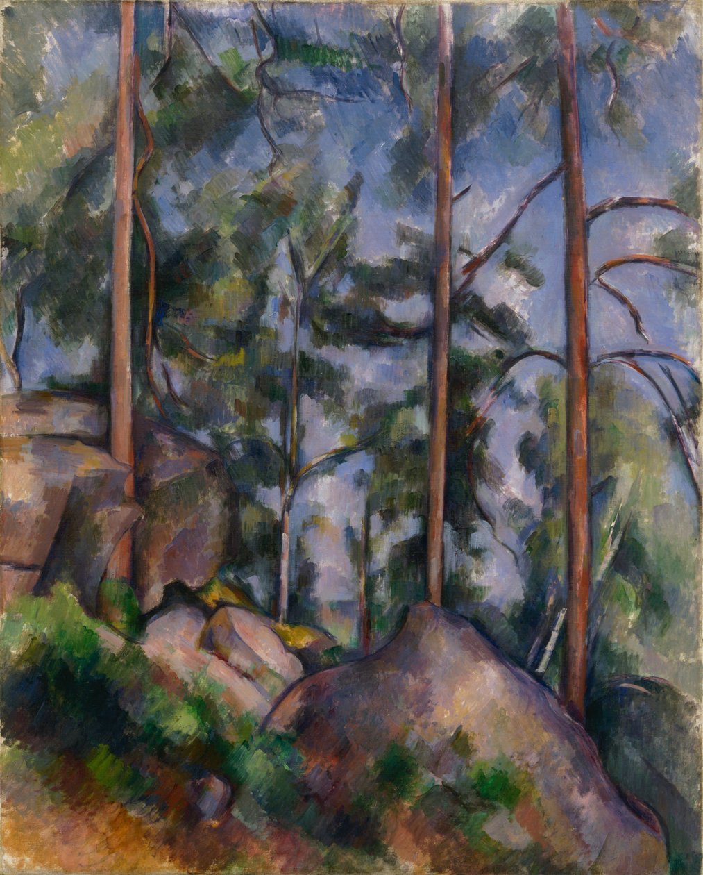 Sosny i Skały (Fontainebleau) autorstwa Paul Cézanne
