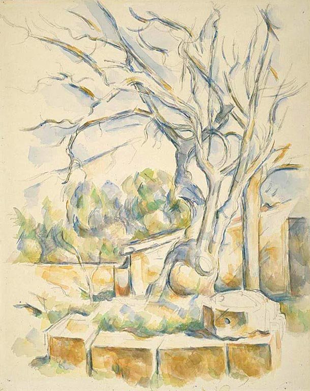 Drzewo pistacjowe w Château Noir autorstwa Paul Cézanne