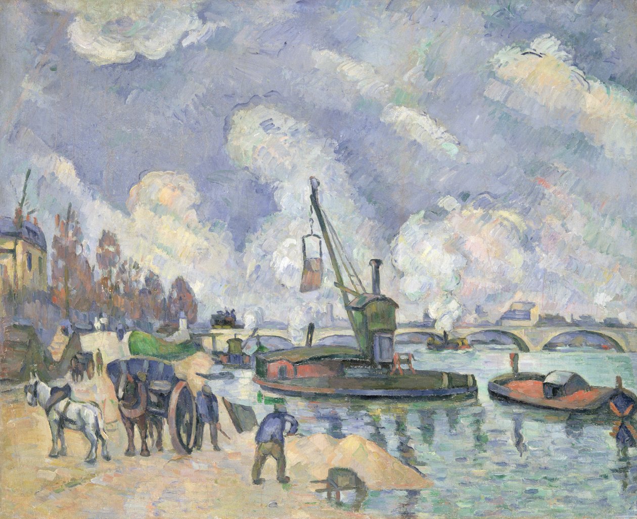 Quai de Bercy, Paryż, 1873-75 autorstwa Paul Cézanne