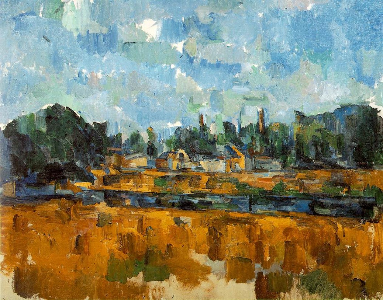 Brzegi rzeki, 1904-05 autorstwa Paul Cézanne