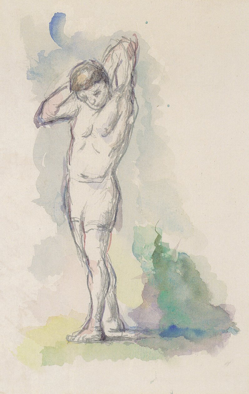 Kąpiący się na stojąco autorstwa Paul Cézanne