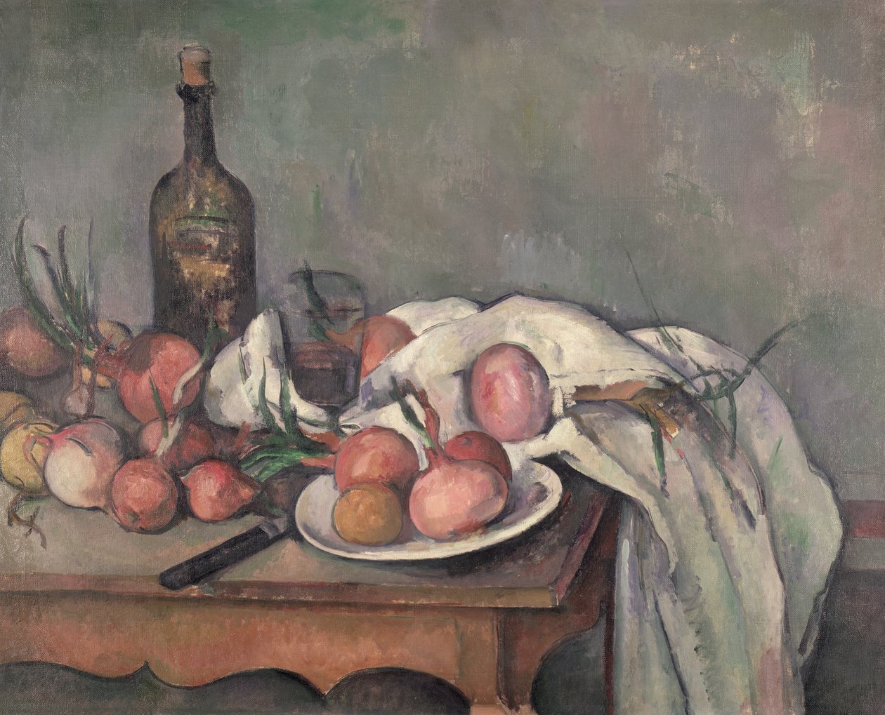 Martwa natura z cebulą, c.1895 autorstwa Paul Cézanne